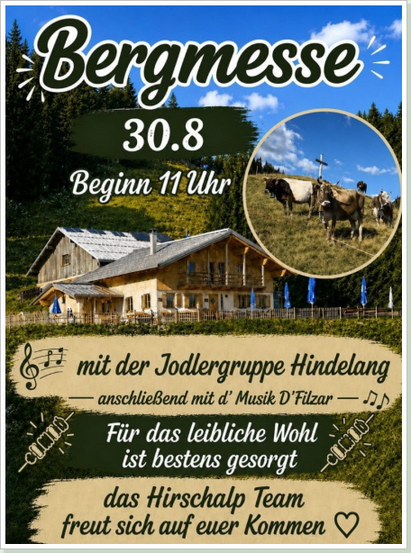 Bergmesse 30.08.2026
